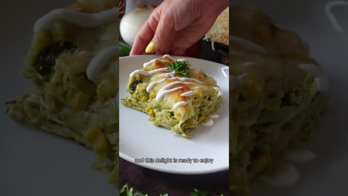 Traditional Pastel Azteca Recipe | Mexican Chicken Poblano Casserole #shorts