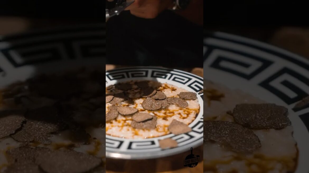 Black Truffle Risotto #food #cooking #recipe ￼#eating #eatingshow #italiancooking