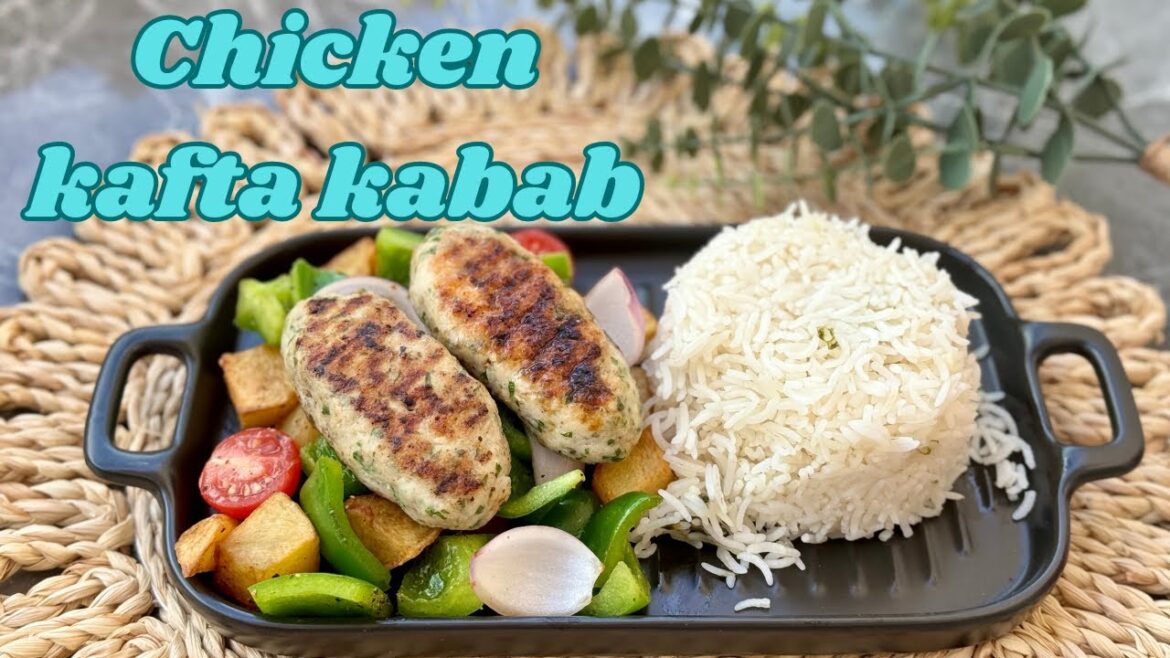 Chicken Kafta Kabab | Lebanese Kafta Kabab | Chicken Kafta With Sauté Vegetables Chicken Kafta Kabab | Lebanese Kafta Kabab | Chicken Kafta With Sauté Vegetables