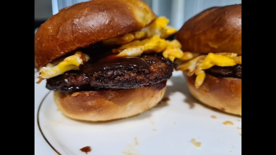 Part Two: Brioche Chicken Burger #homemadeburger #japanesefusion #highprotein