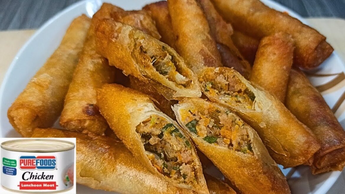 Easy recipe chicken luncheon meat lumpia | luncheon meat recipe | budget ulam recipe