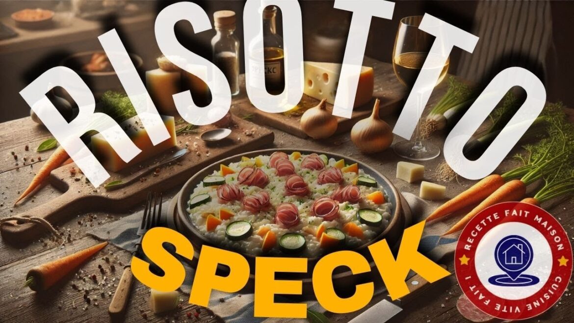 Risotto Crémeux au Vin Blanc : Speck et Légumes Méditerranéens