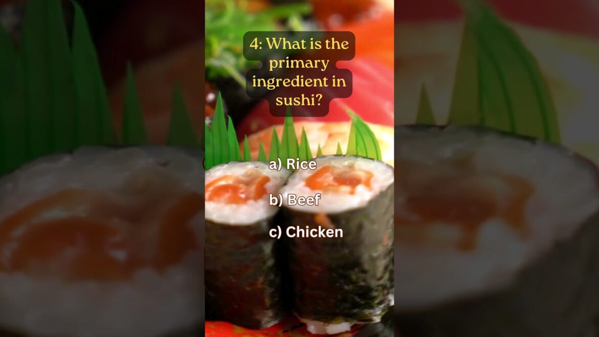 What is the primary ingredient in sushi? | World Cuisine Quiz | #QuizKids1 What is the primary ingredient in sushi? | World Cuisine Quiz | #QuizKids1