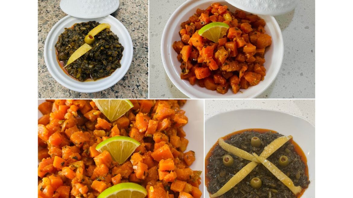 2 مقبلات ساهلين، لذاذ وصحيين. الرجلة بطريقة سهلة وصحية، جزر مشرمل على الطريقة المغربية