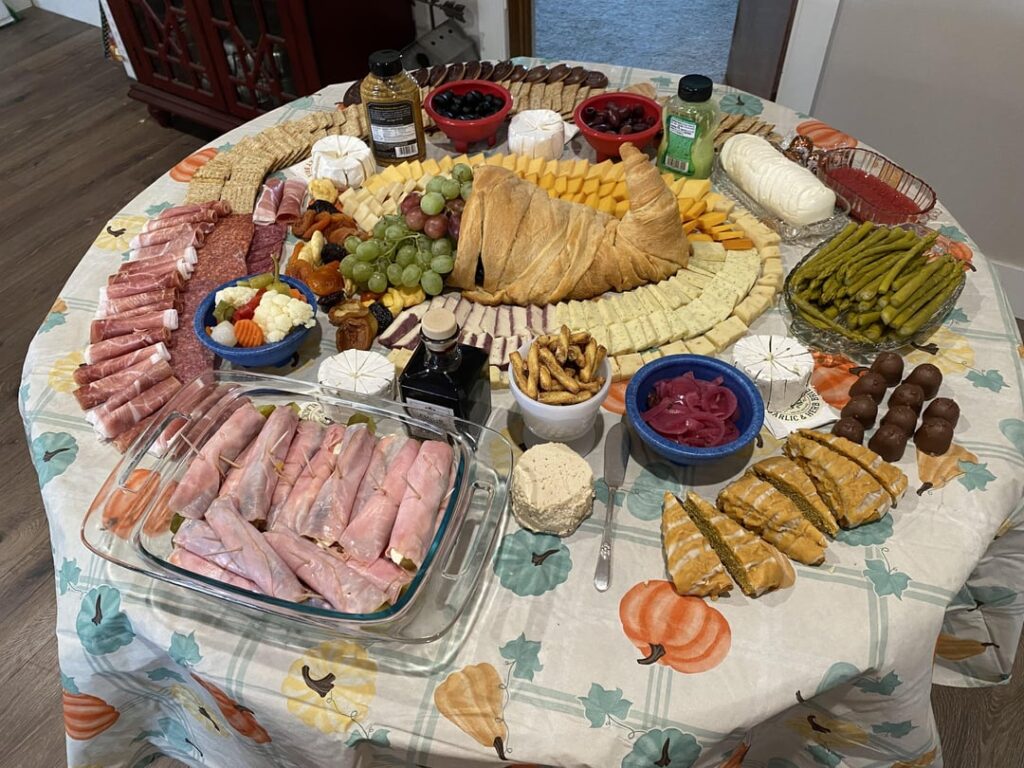 My Thanksgiving Charcuterie Table Complete with Crescent Roll Cornucopia 🍁🦃🍂 My Thanksgiving Charcuterie Table Complete with Crescent Roll Cornucopia 🍁🦃🍂