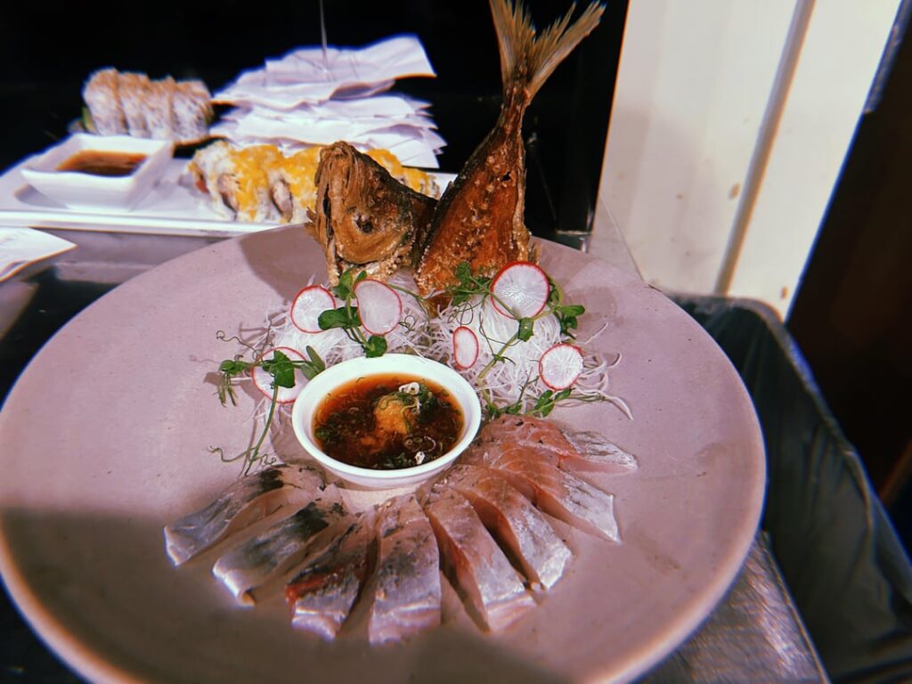 Aji sashimi and ceviche I made at work