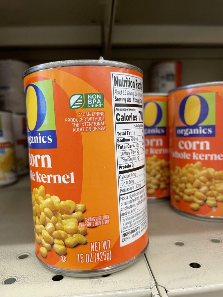 BPA free cans for the Safeway house brands.