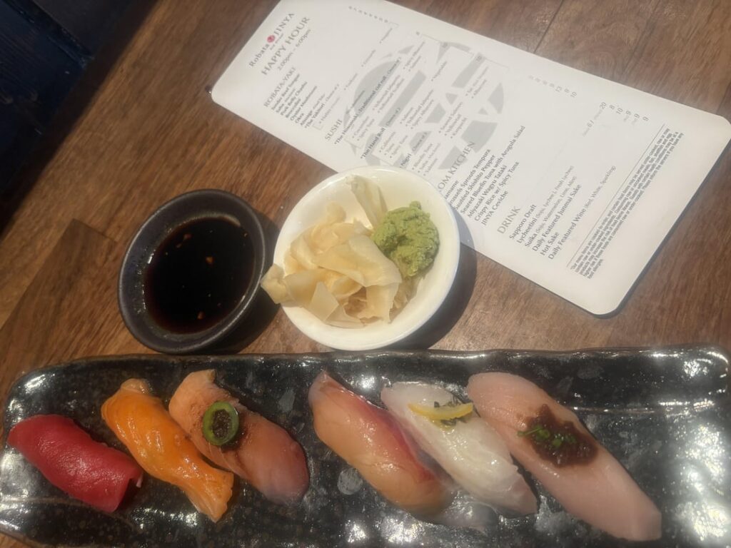 Robata JINYA —3rd and Fairfax. Best sushi 🍣 Happy Hour?