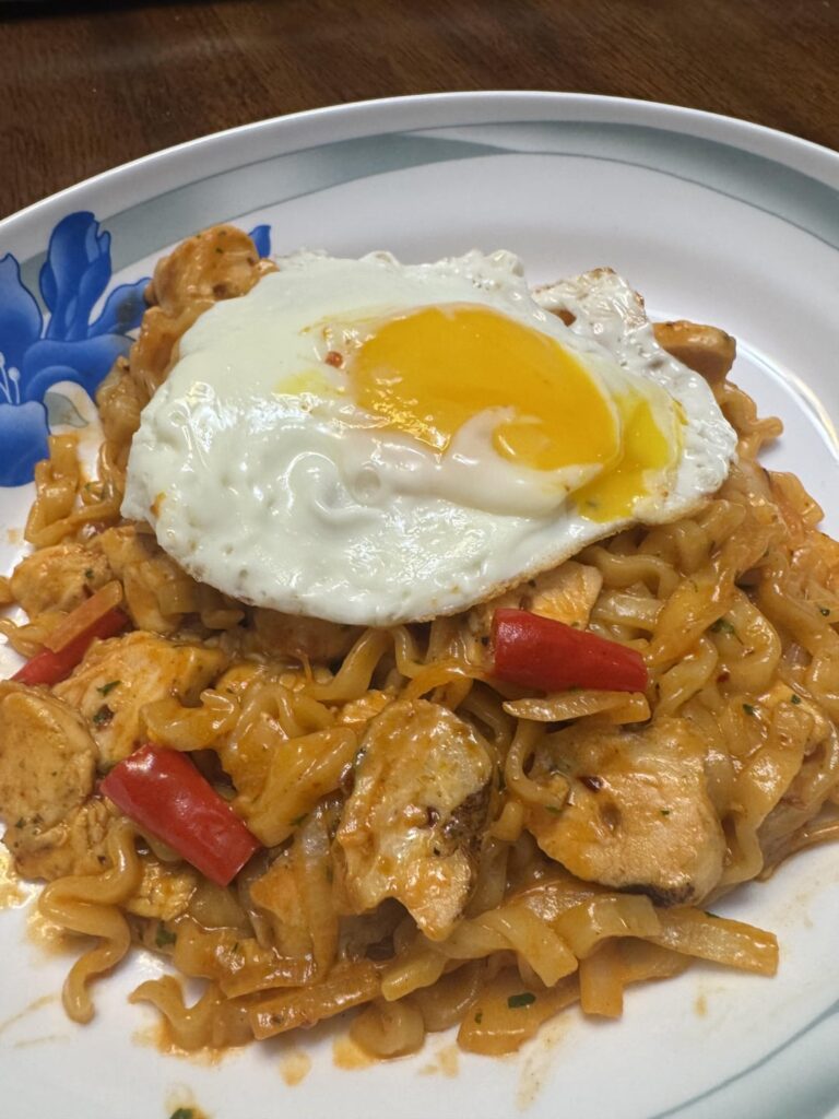 First Buldak Carbonara.