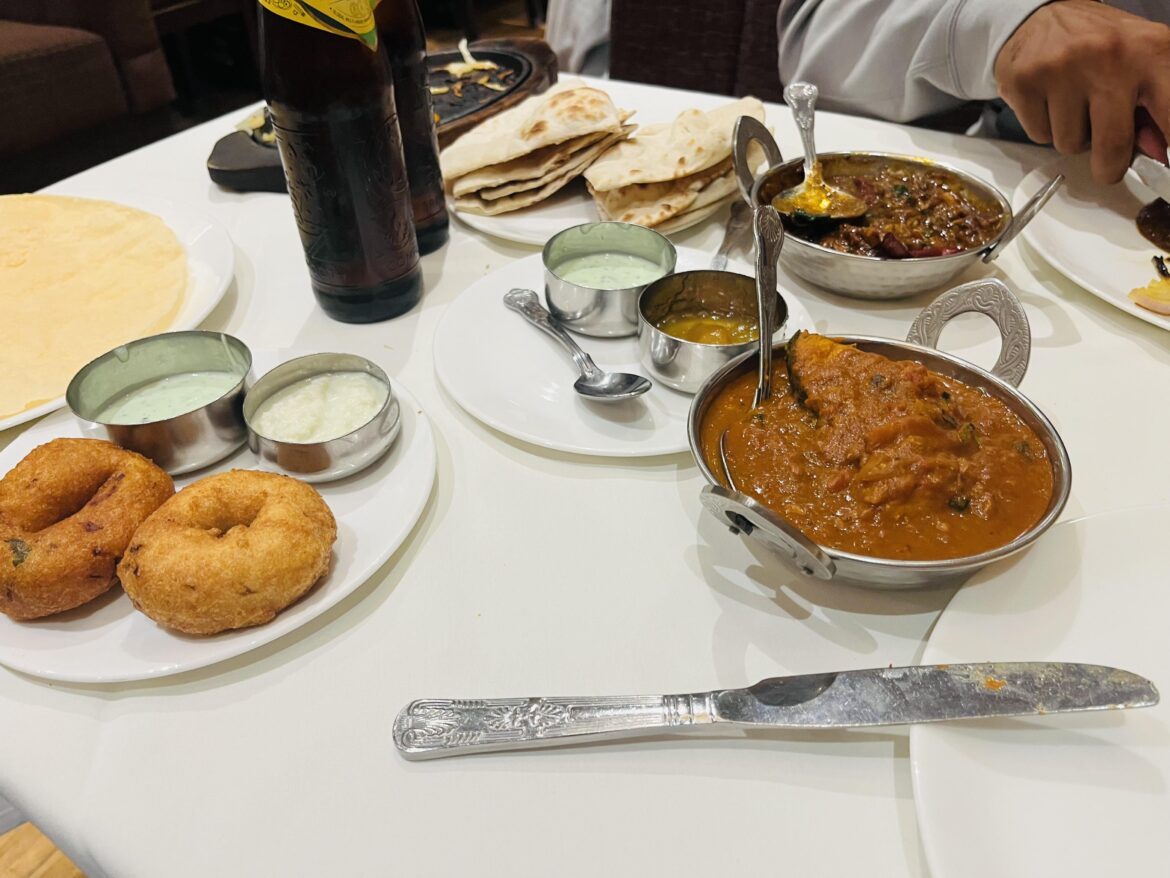 Cannot get enough of Sri Lankan kingfish (mackerel) curry. It's my go to curry if it's on the menu. (Pictured at the back is Chicken Chettinad which is too hot for me to handle.)