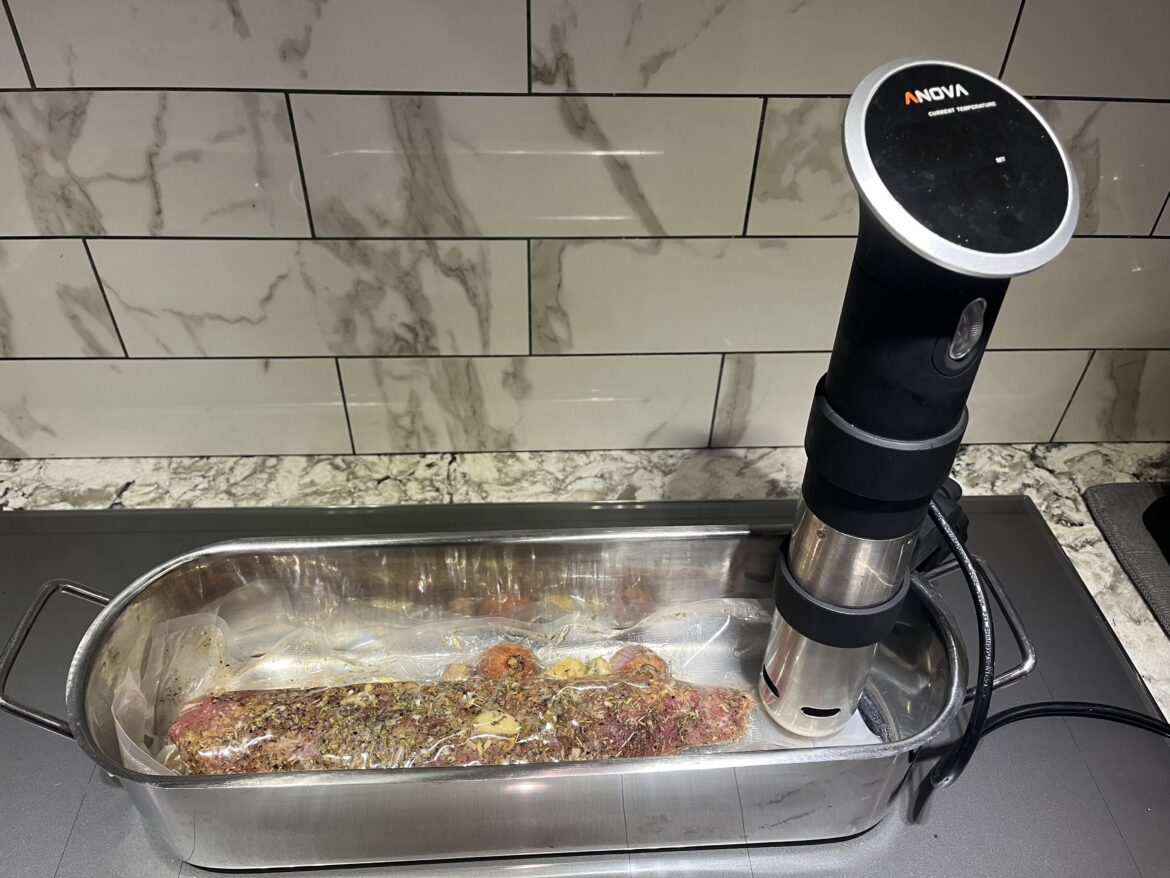 Pork tenderloin in the fish kettle