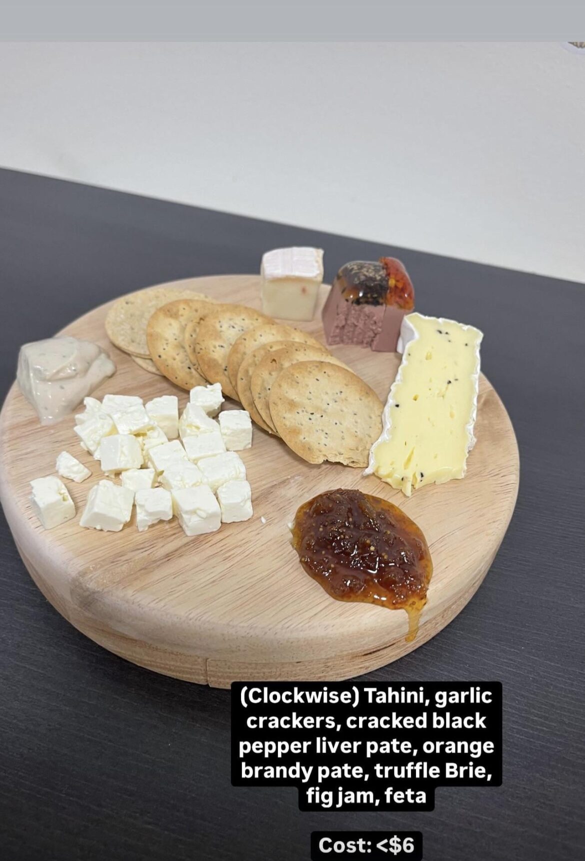 Late night quick cheese board I made. Highlights include the truffle Brie and pate.