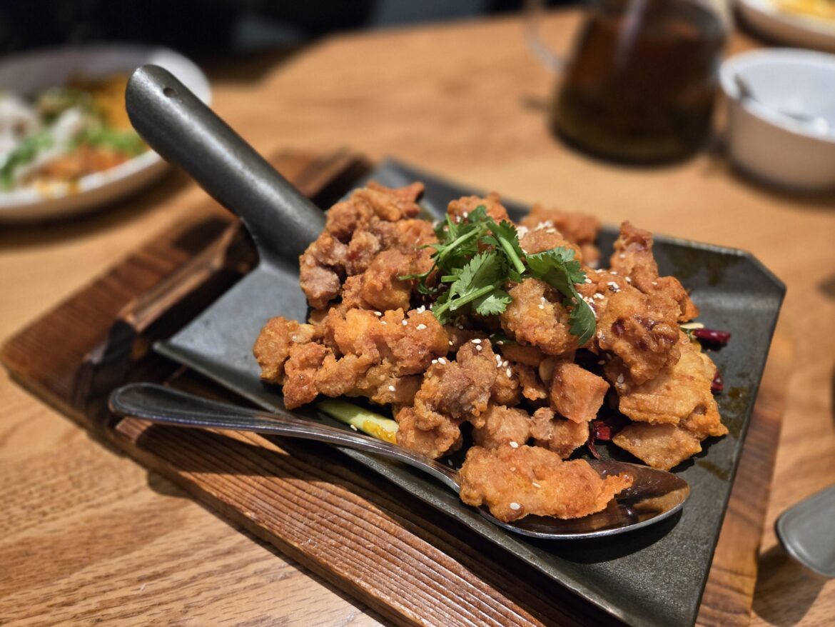 I finally made it to the shovel club. Sichuan fried peppercorn chicken.