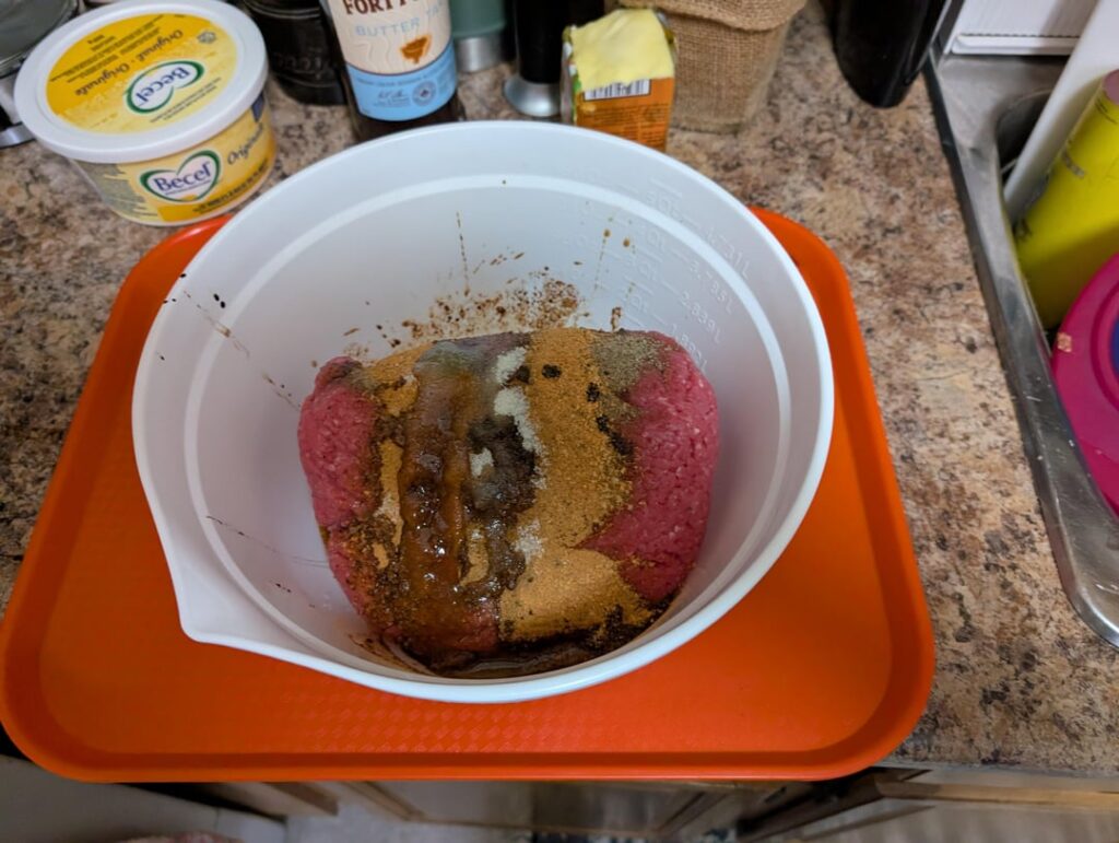 Made ground beef jerky to send with the Christmas baking platters my wife gives out.