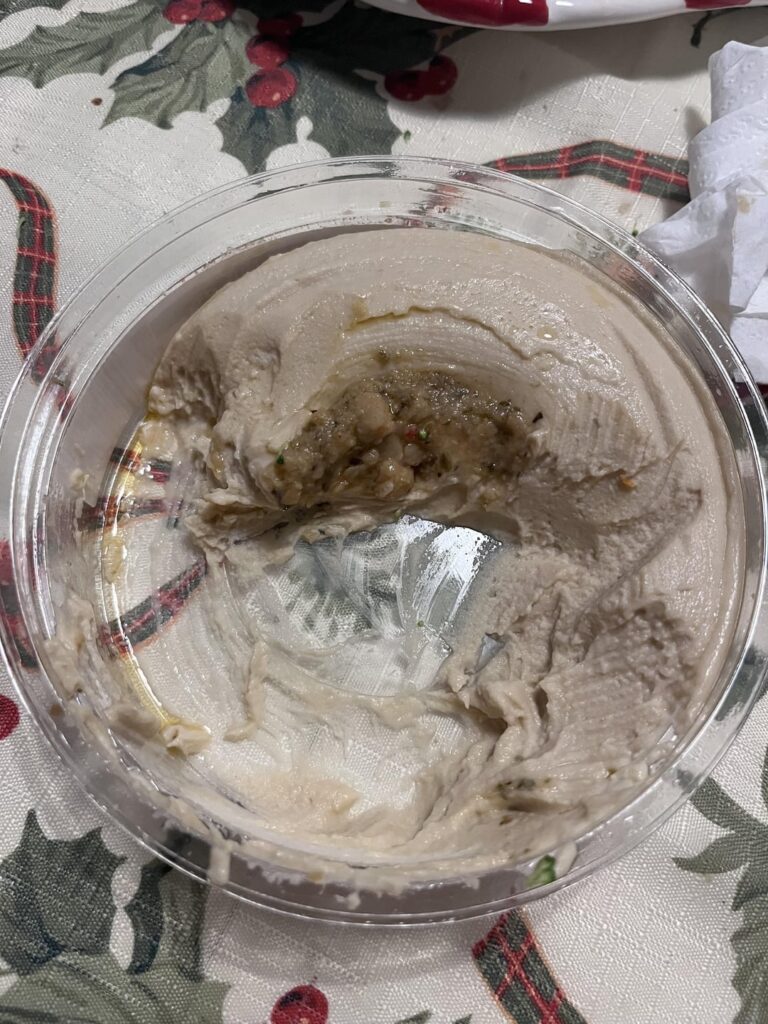 calories in amount of hummus i ate?