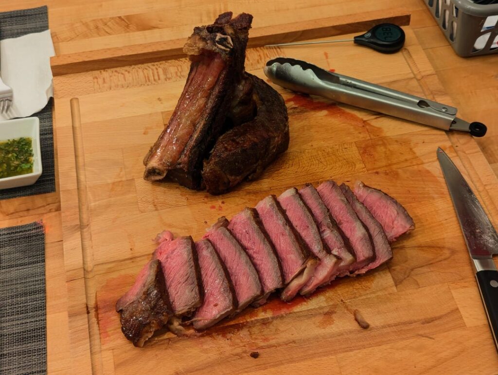 Made myself a cowboy steak for my birthday yesterday