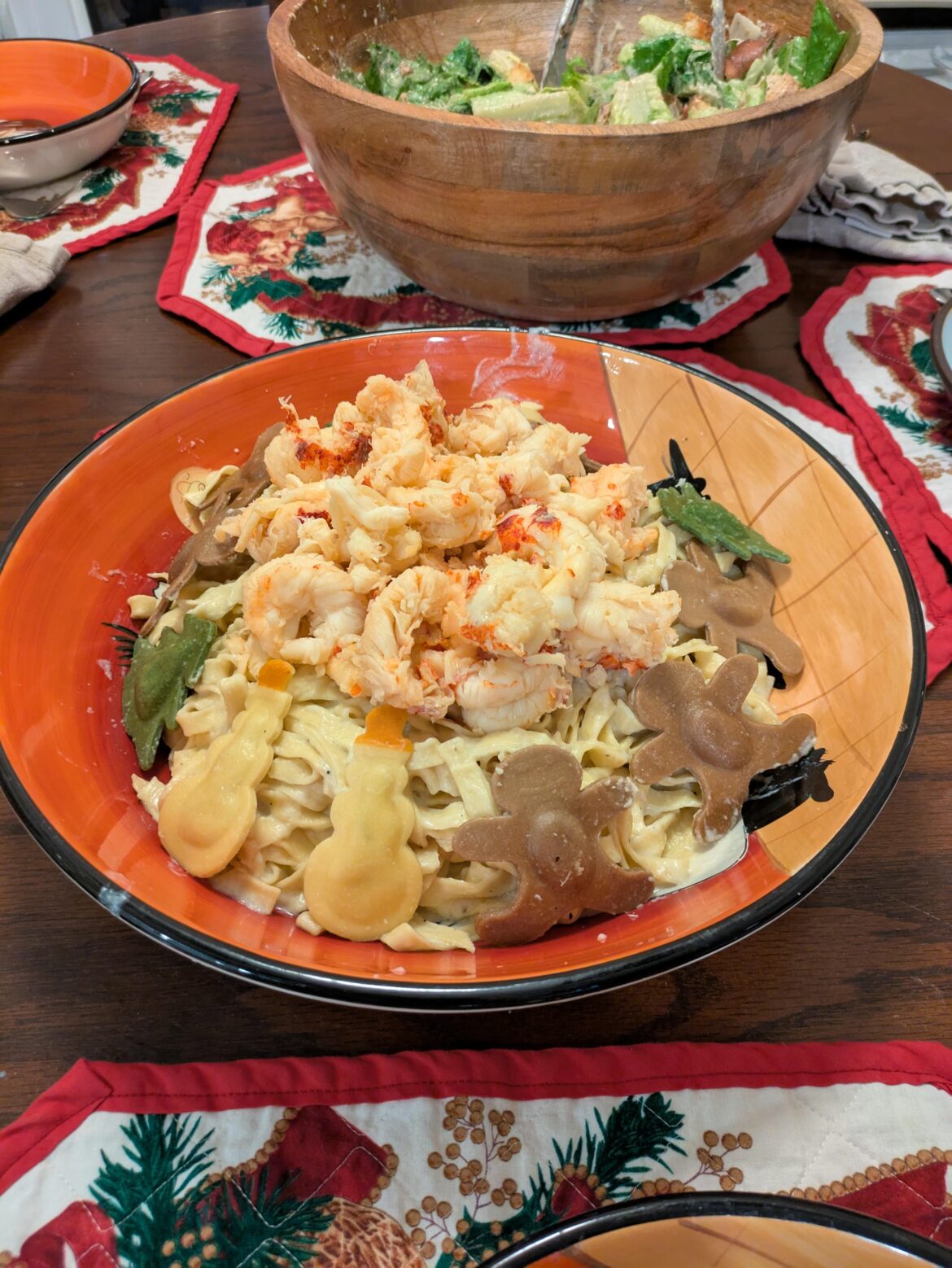 X-Mas Eve dinner (Kenji's Light Alfredo, Sous Vide Lobster) - Warm-Up for the Prime Rib Tomorrow