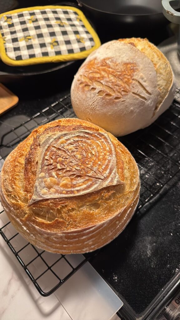 How’d I do? Been baking for about a year, this was a no stretch and fold loaf.