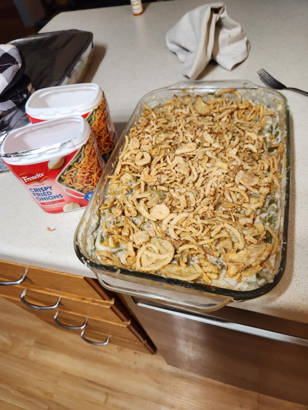 She let me use double crispy onions on the green beans. I'm gonna marry her.