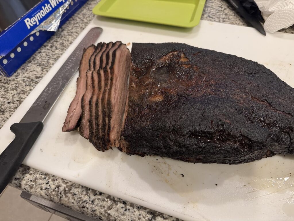 Christmas Day brisket on the BGE