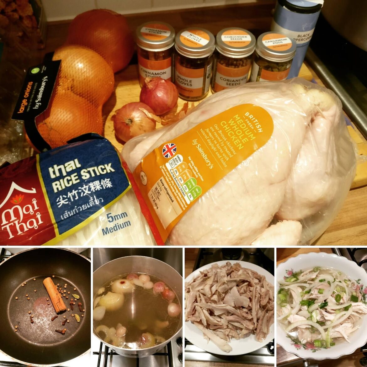 homemade chicken noodle soup aka pho ga