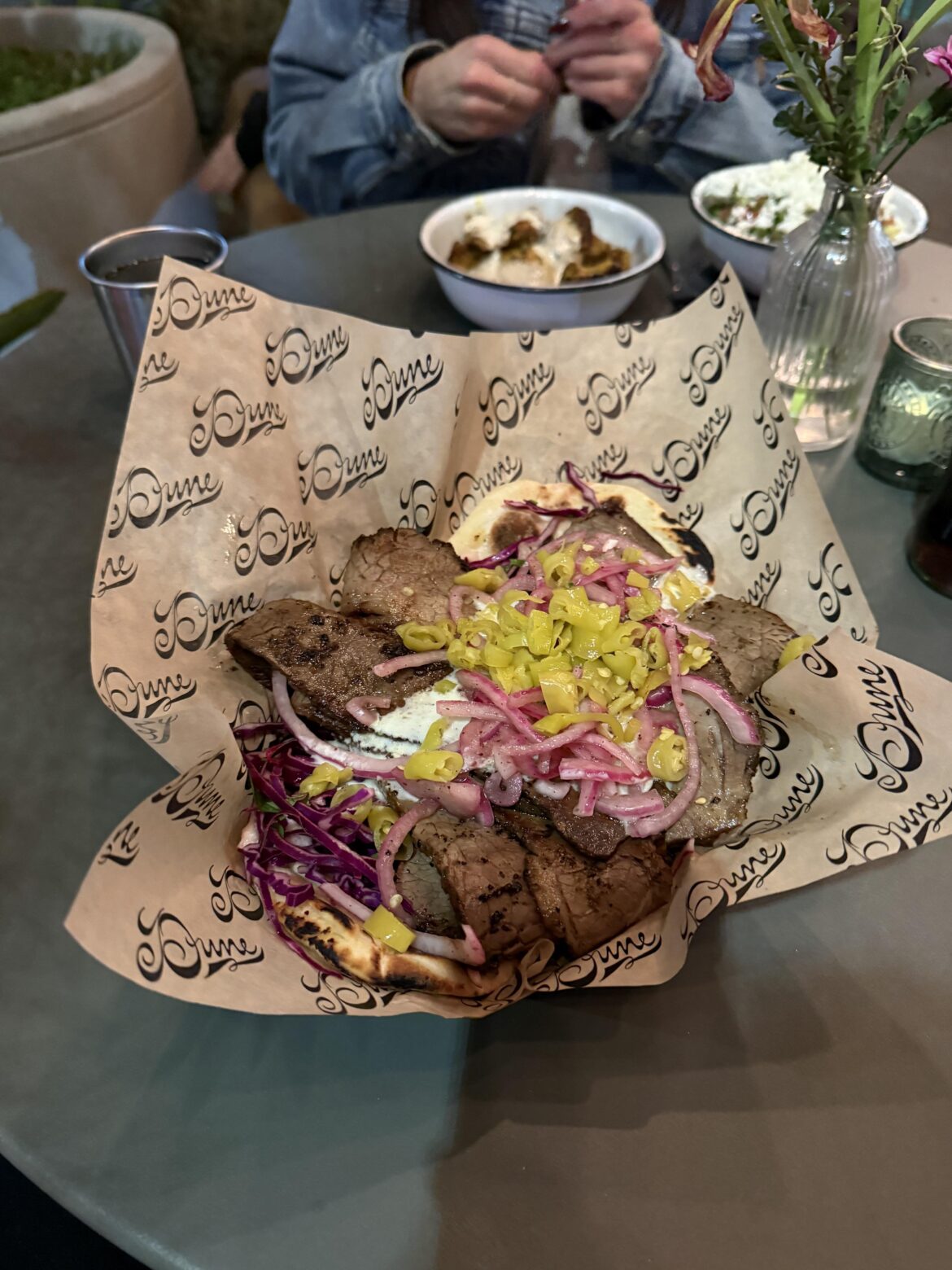 Dune in Atwater. Last dinner in town. It was bad. This “brisket” was like rubber. Anyone else had this experience?