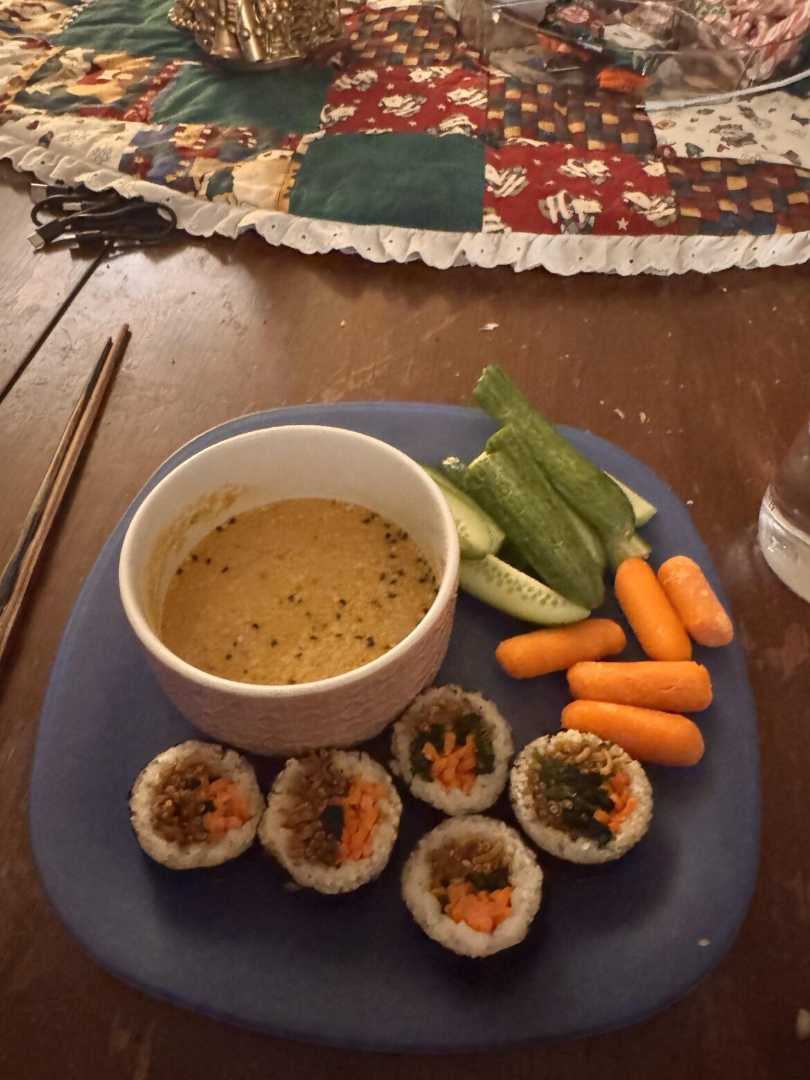 Kimbap with nooch "sauce" 270 cals