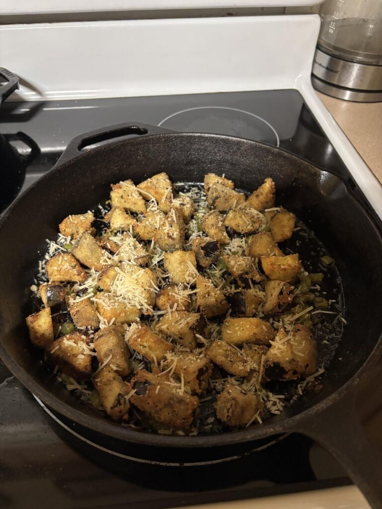 My take on Eggplant Parmesan. Drunk and stoned because it’s Friday! 🍻