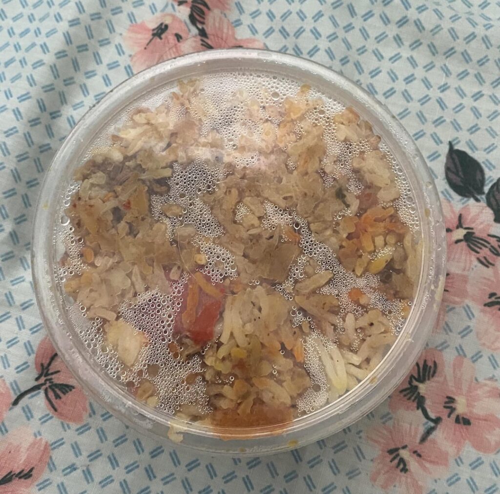 How many calories would be in this biryani without any meat?