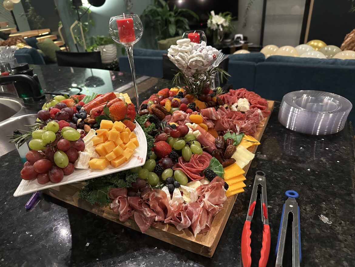 My husband’s spread for a friend’s house warming party