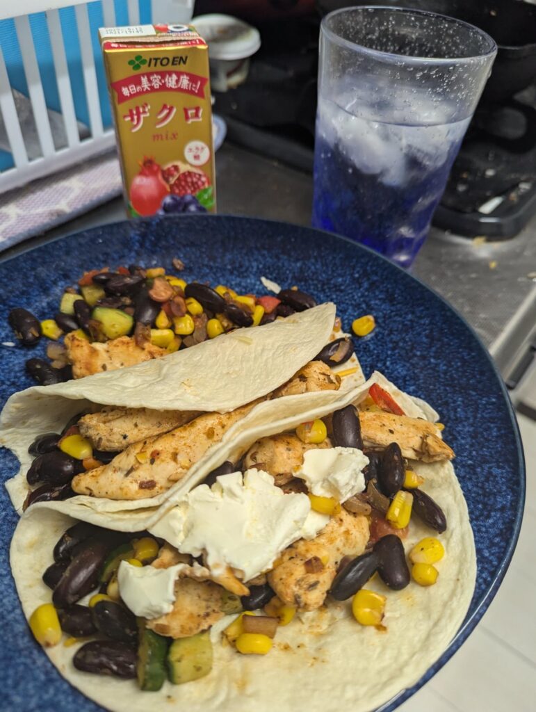 Chicken taco lunch