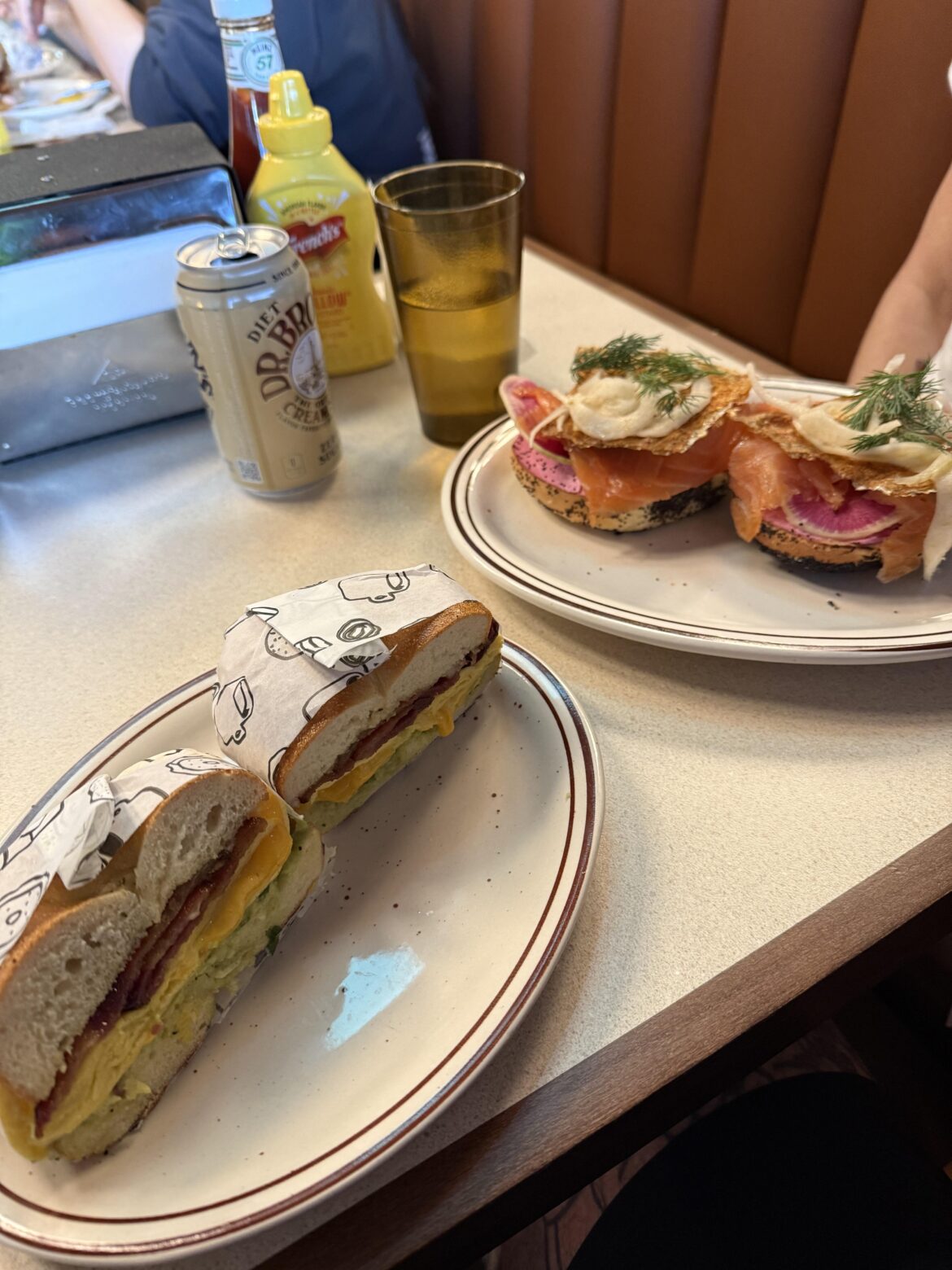 Belle’s. BACA and Lox with crispy salmon skin.