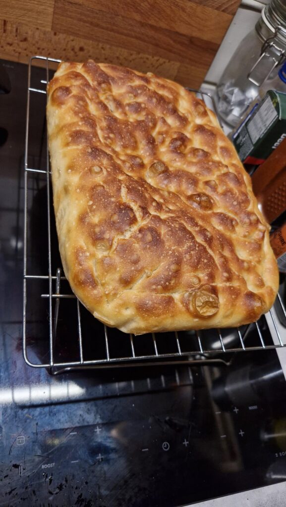 Mad some same day Focaccia while extremely sick. Turned into some great sandwiches.