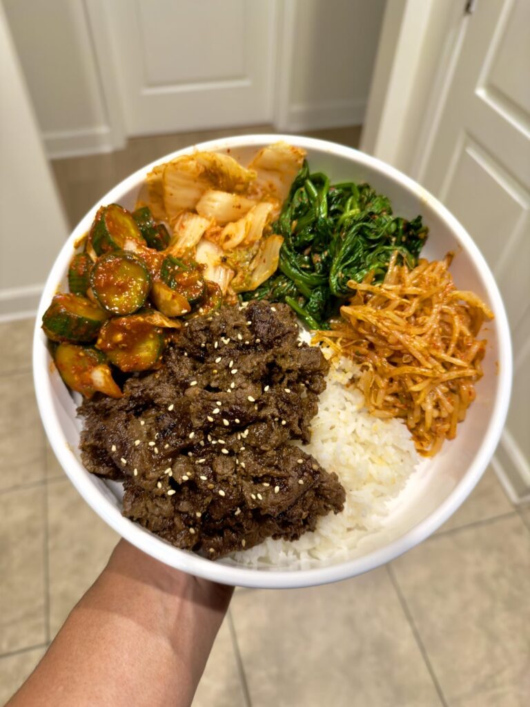 Beef Bulgogi and homemade banchan