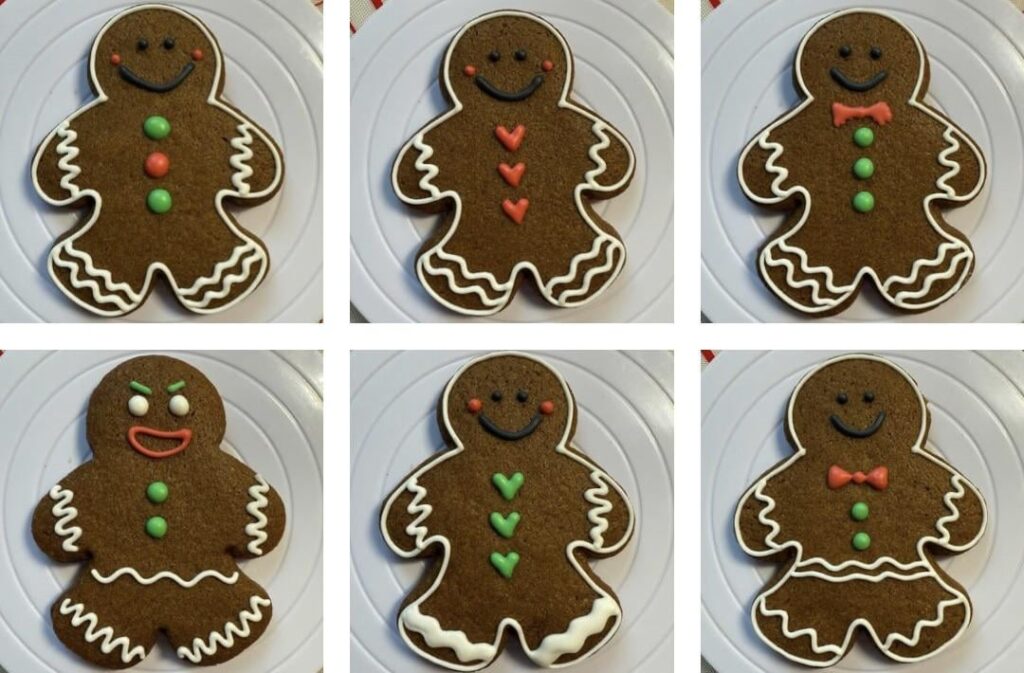 My first time decorating gingerbread men!