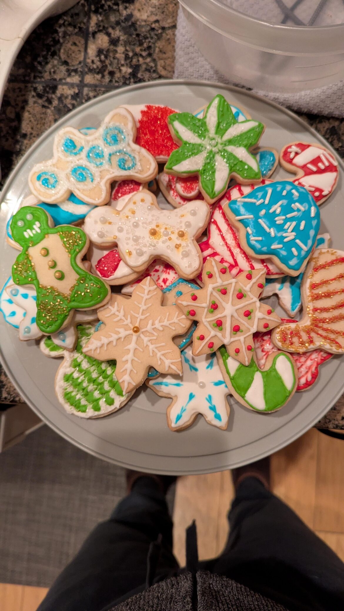 First time decorating sugar cookies! Inspired by this sub :)