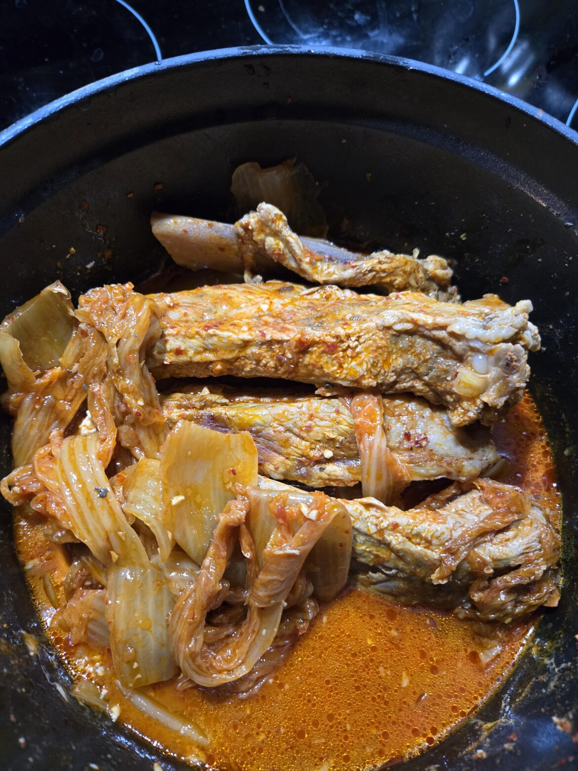 Kimchi pork ribs