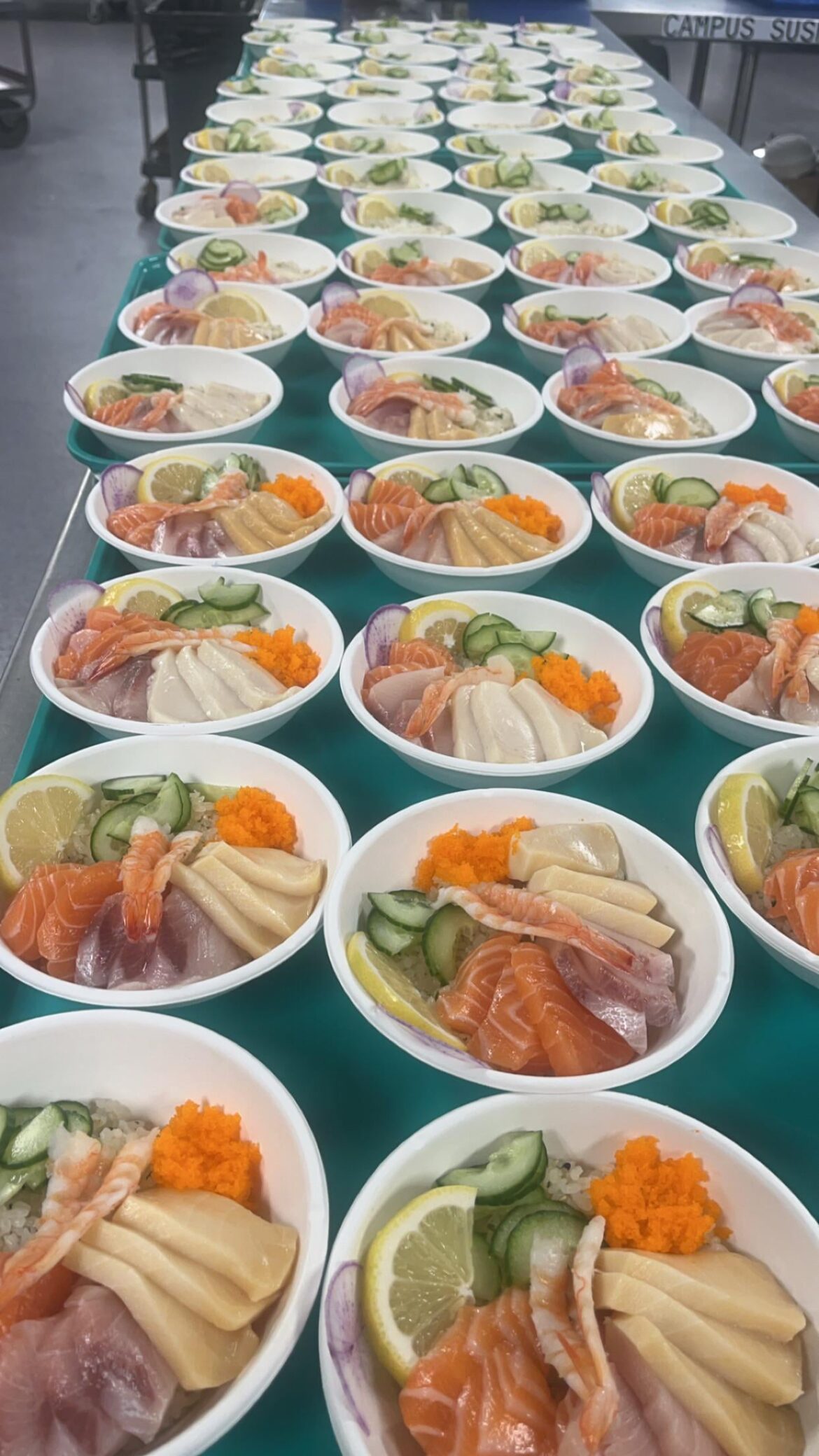 A lot of chirashi bowls.