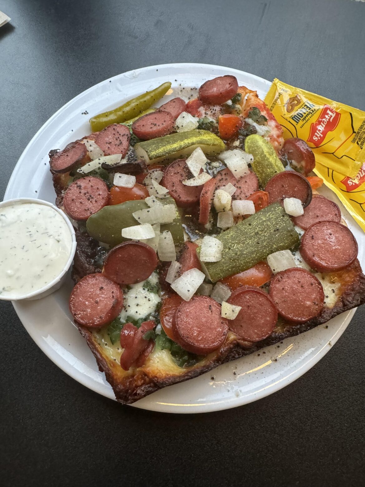 nothing like some chicago dog-inspired za when the munchies hit 😮‍💨