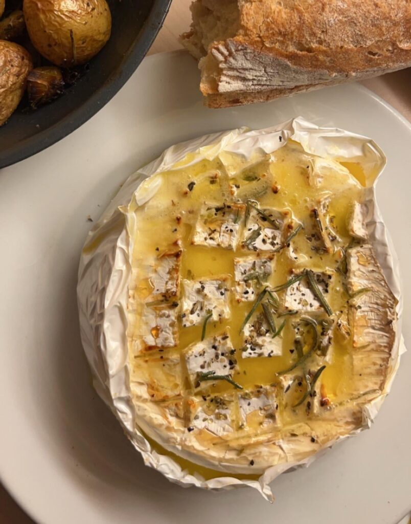 Grilled this big Camembert cheese and didn’t finish it