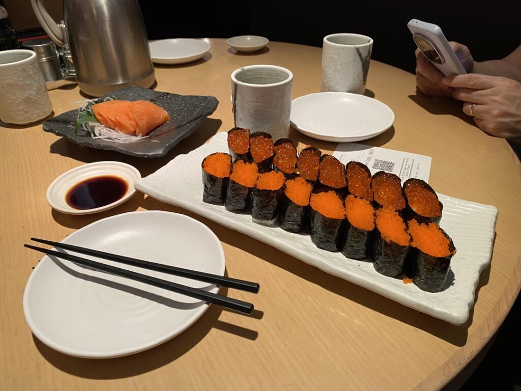 Sushi & sashimi while on holiday in Malaysia