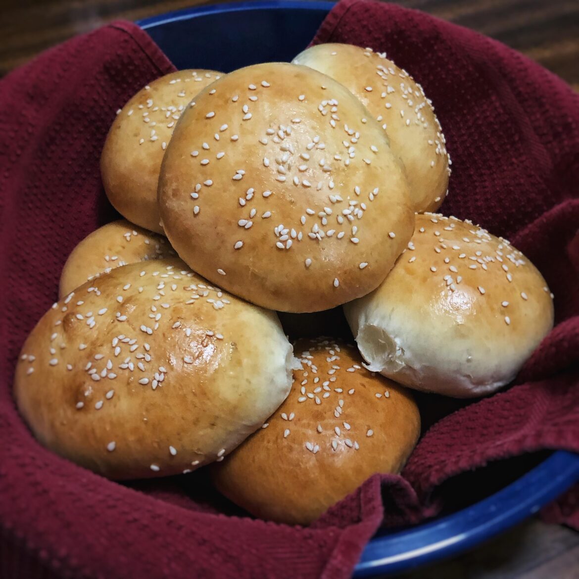 Fresh burger buns for tonight’s smash burgers. My house smells lovely!