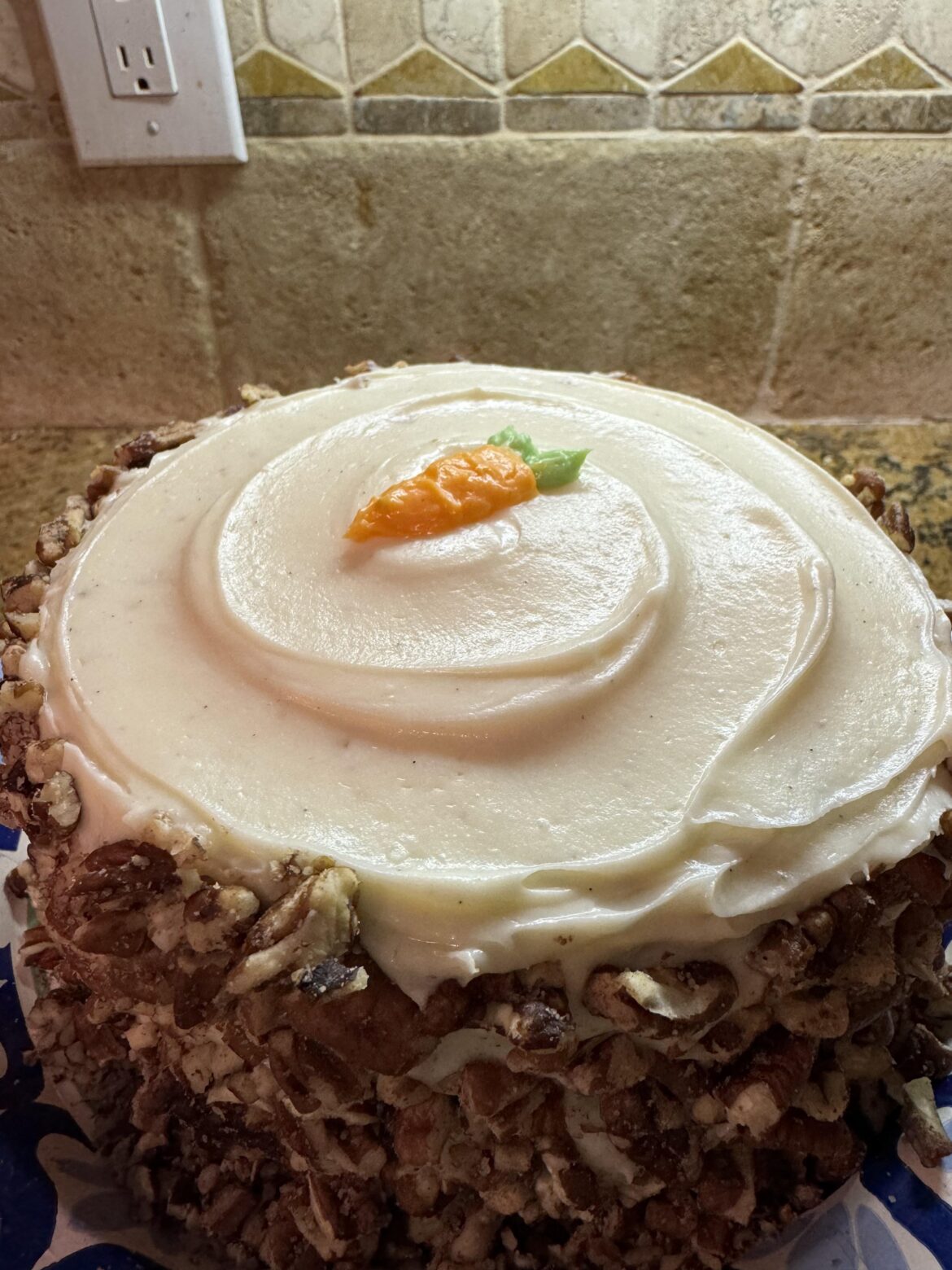 I made my bf a carrot cake while crying constantly