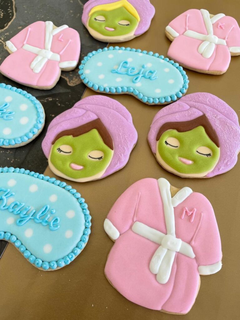 Spa Day Birthday cookies