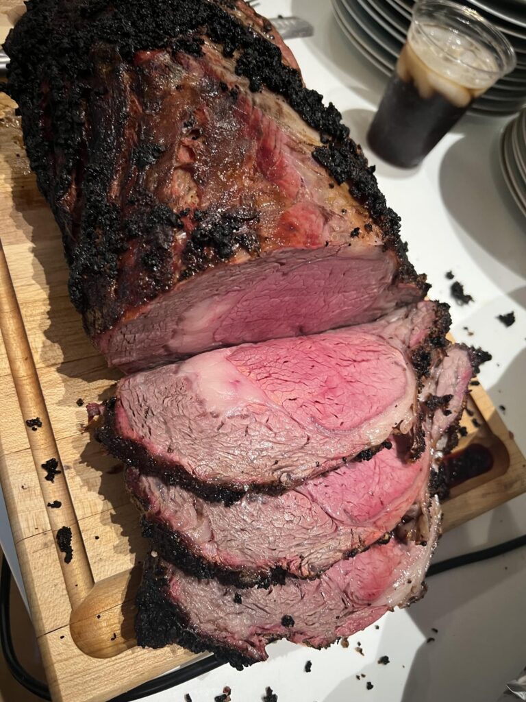 Perfect boneless prime rib roasts on pellet grill
