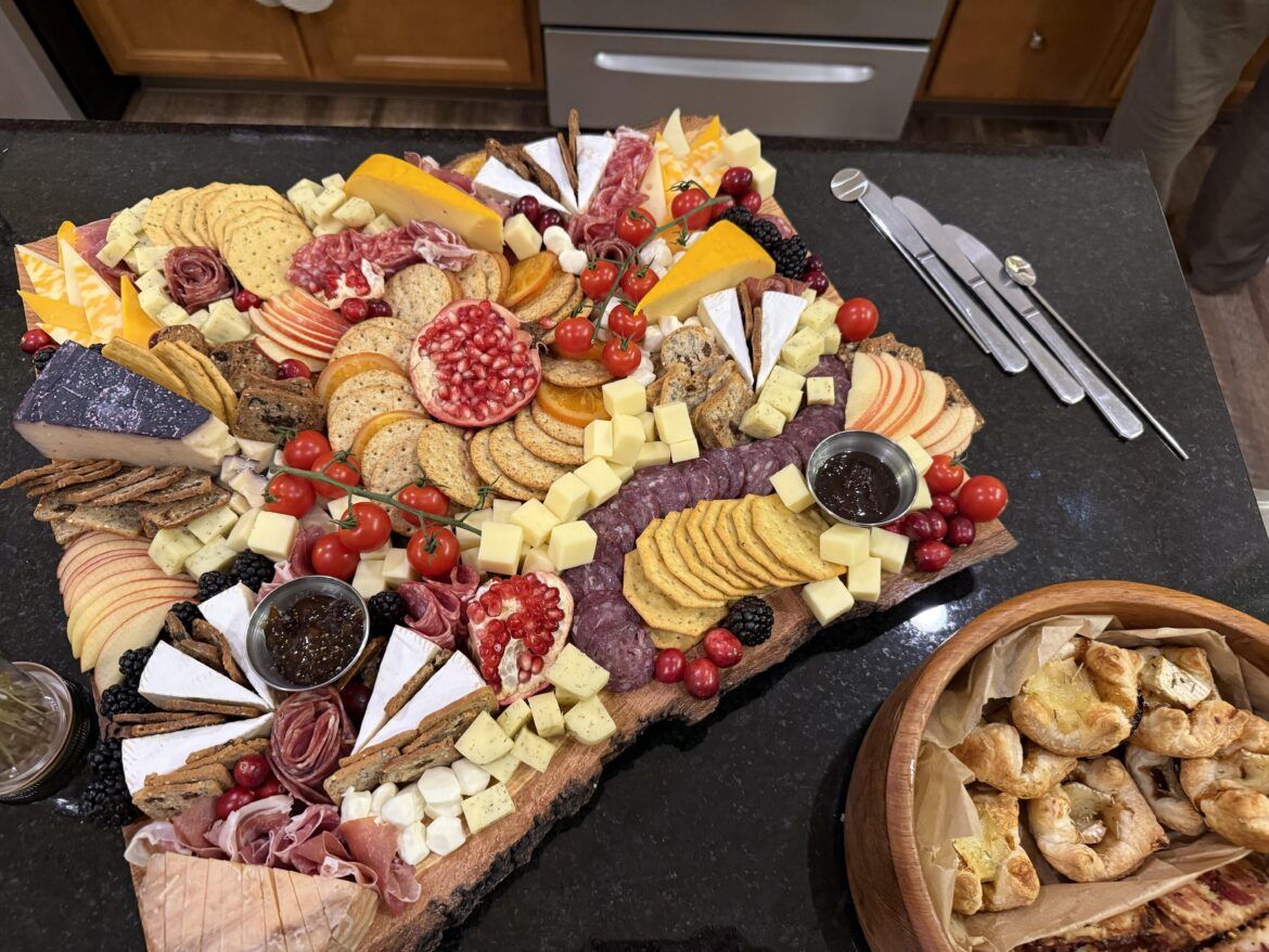 The board my friend did completely by herself for our Friendsgiving