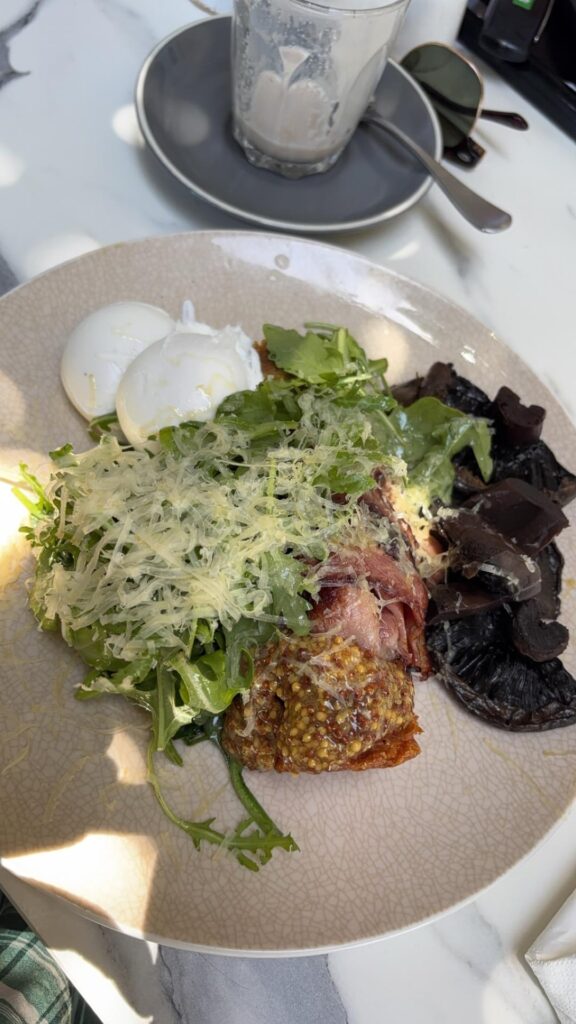 No idea where to start with my breakfast. 2nd pic is a menu pic for better look at the hash.