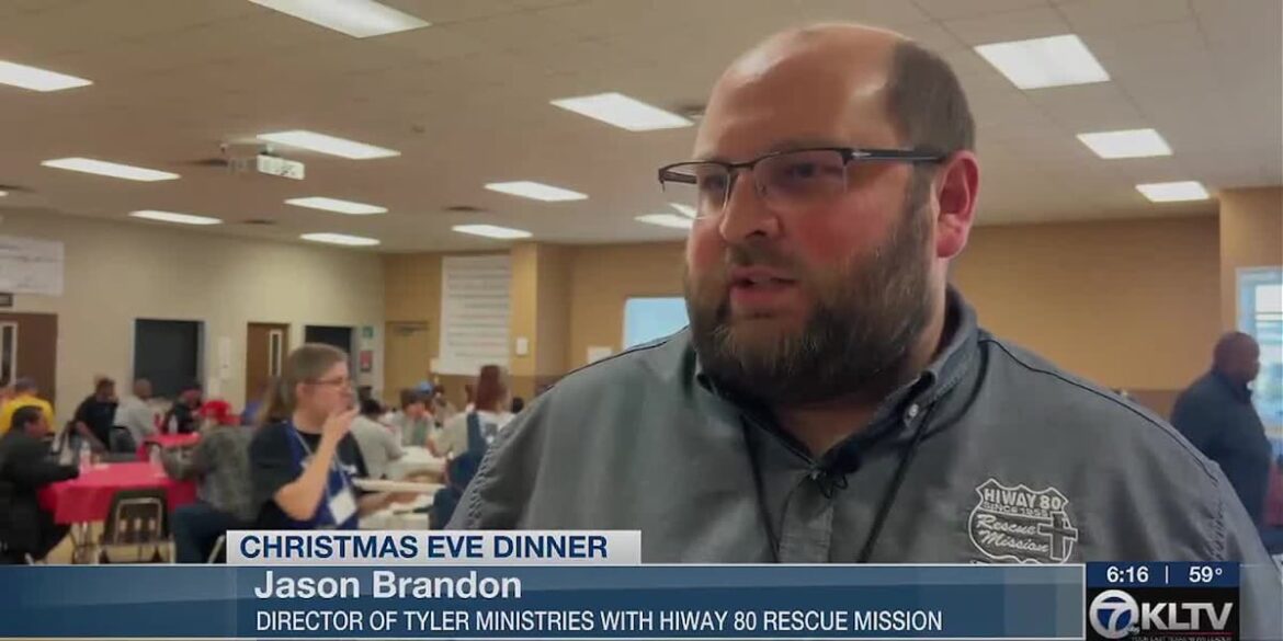A hot Christmas meal was served today for the homeless community in Tyler.