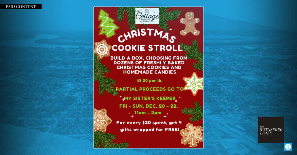 The Cottage Christmas Cookie Stroll with free gift wrapping to benefit MSK