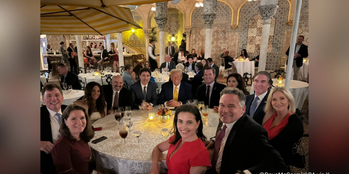 Trump and Trudeau dine at Mar-A-Lago